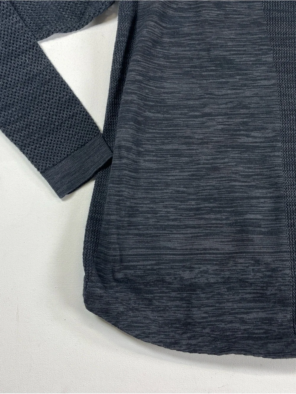 Nike Tech Knit Crew Sweatshirt Black White Training Gym Pockets Women’s L